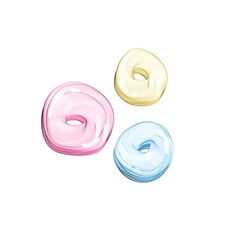 Cute milky cereal stationary sticker oil painting