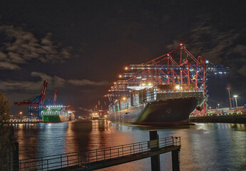 container ship in the port