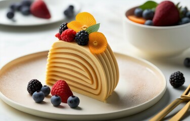 Cake with berries.