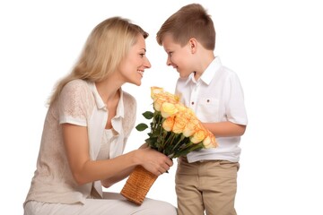 Fototapeta na wymiar couple holding a bouquet