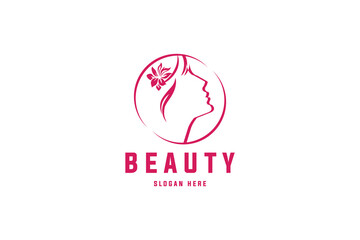 Beauty logo design for feminine. Cosmetic logo design. Skin care logo for cosmetics. Fashion logo for girls