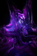 Fototapeta na wymiar A Stunning Vaporwave of Vibrant Violet Swirls Against a Dark Canvas. Generative AI