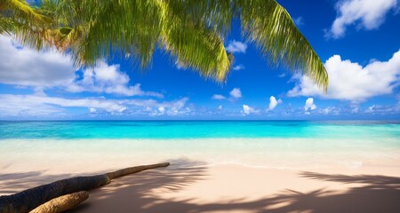 Fototapeta na wymiar The Perfect Paradise: A Relaxing Day at the Caribbean Shore generative ai