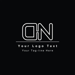 DN or ND logo initial design line art