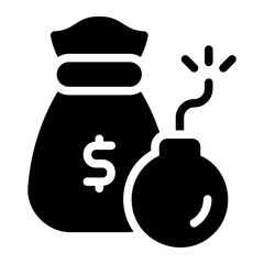 debt glyph icon