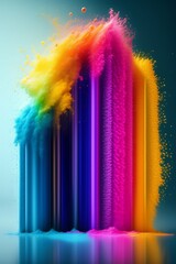 Fototapeta na wymiar Beautiful colours splashing wallpapers and backgrounds Generative Ai