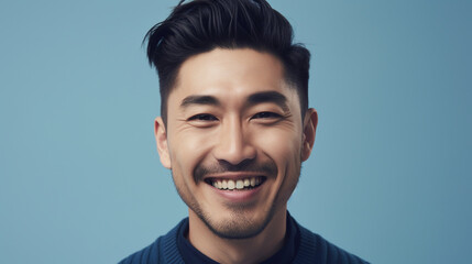 Obraz premium 20代日本人男性の笑顔のポートレート