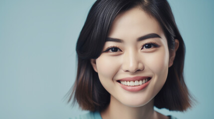 20代日本人女性の笑顔のポートレート