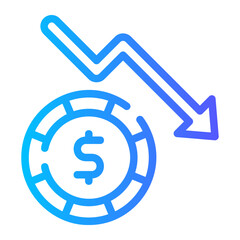 decrease gradient icon