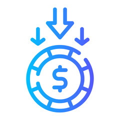 decrease gradient icon