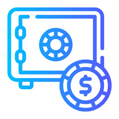 safe deposit gradient icon