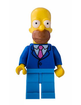 Dortmund - Deutschland 26. M&auml;rz 2023 Lego Minifigure Homer der Simpsons