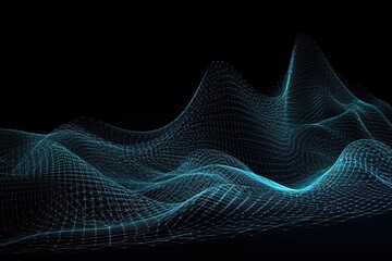 Technological wave of points. Digital background. Great data visualization. , Generative AI