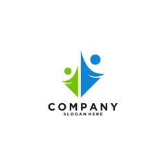 Fototapeta na wymiar community logo template in white background