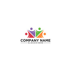 community logo template in white background