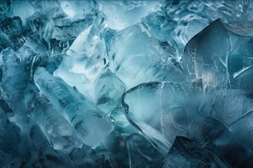 Abstract Ice Background Texture - Cool Winter Pattern for Your Wallpaper Design: Generative AI