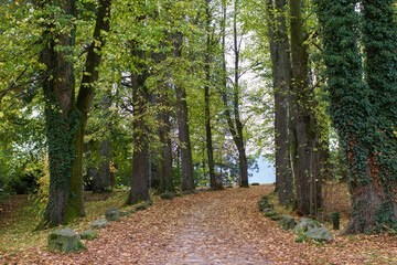 autumn in Toscana Park in Gmunden, Austria
