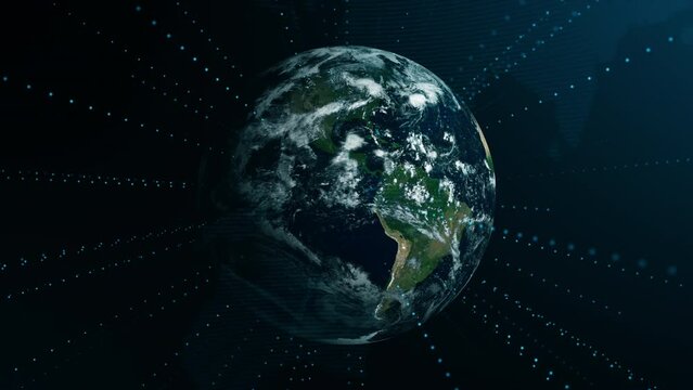 world wide web Global communications, system and the world wide web. Digital world background. Blue planet earth from space. universe view web futuristic galaxy geography