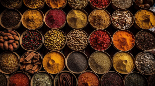 Temperos e condimentos culin&aacute;rios criado por IA 