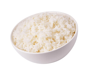 Rice in a bowl isolated on transparent png