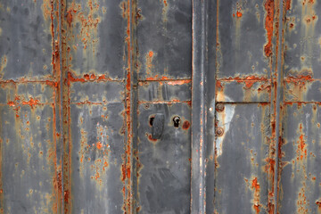 Rusty metalic door