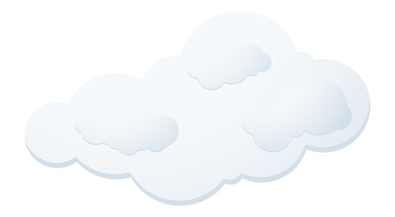 Clouds floating in the sky.