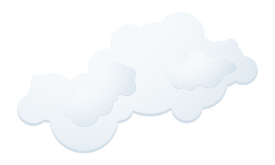 Clouds floating in the sky.