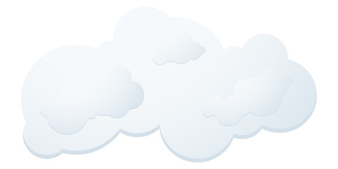 Clouds floating in the sky.