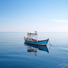 Obraz na płótnie Canvas Fishing ship on the sea [AI generative]