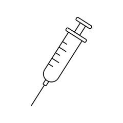 Vector.Syringe.Icon.Vaccination.Health.Clinic.Vector illustration..Icon.Element for design.Print for textile.Web Design.Social networks.Black injection,syringe logo on white background.Blood.Fetch.
