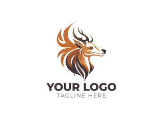 Deer Head Logo Vector for Elegant Branding