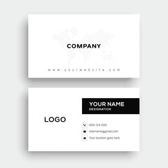 Fototapeta na wymiar Black and white business card