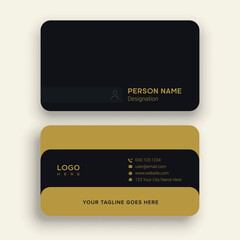 Black and gold premium business card design