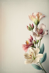 Beautiful Flower Alstroemeria Background - Flowers Backdrops Series - Alstroemeria Wallpaper created with Generative AI technology