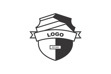 shield logo concept in black color