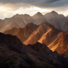 sunset in the mountains