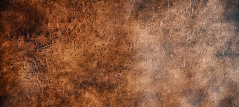 A brown leather texture background - Generative AI