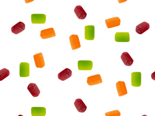 Sweet colorful fruit candies. colorful lollipops.Chewing candies, Marmalade