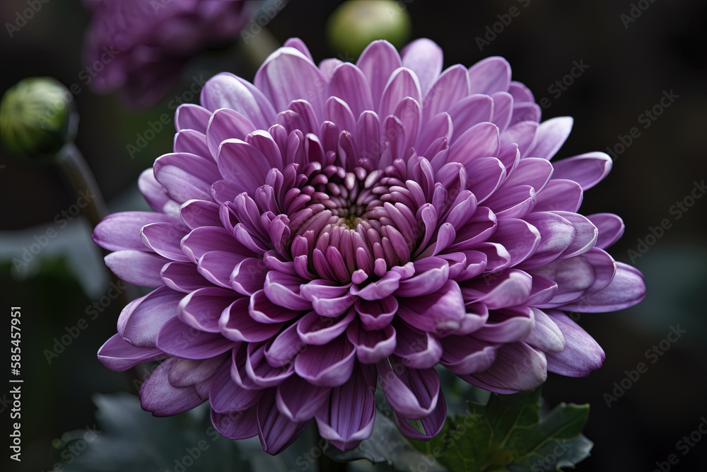 Poster purple chrysanthemum