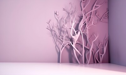 Original pastel purple tones background image in minimalistic design with interesting light glare. Background for the presentation.