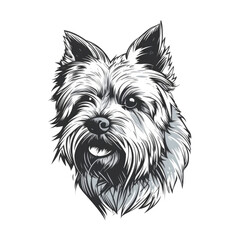 Logo West Highland White Terrier Dog on Isolated Tansparent Background, png. Generative AI
