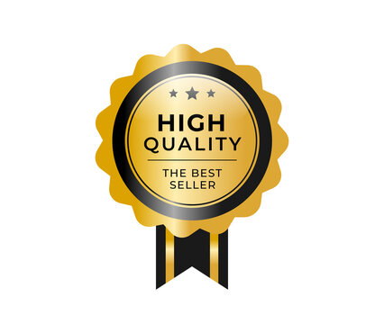 High quality the best seller label gold badge quarantee