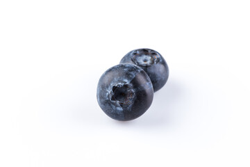 Blueberries on white background
