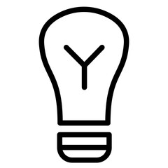 light bulb icon line
