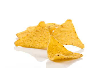 Salted corn snack nachos chips