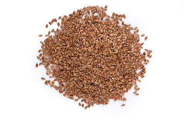 flax seeds isolated on white