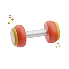 Holiday, dumbbell, 3D Icon Illustration