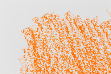 Orange color crayon hand drawing texture
