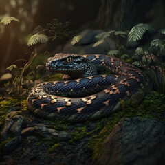 colorful snake in the forest
