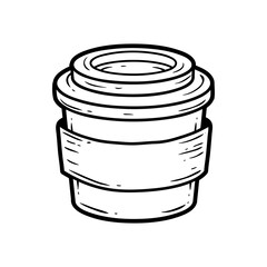 Coffee cup drink hand drawn vector illustration